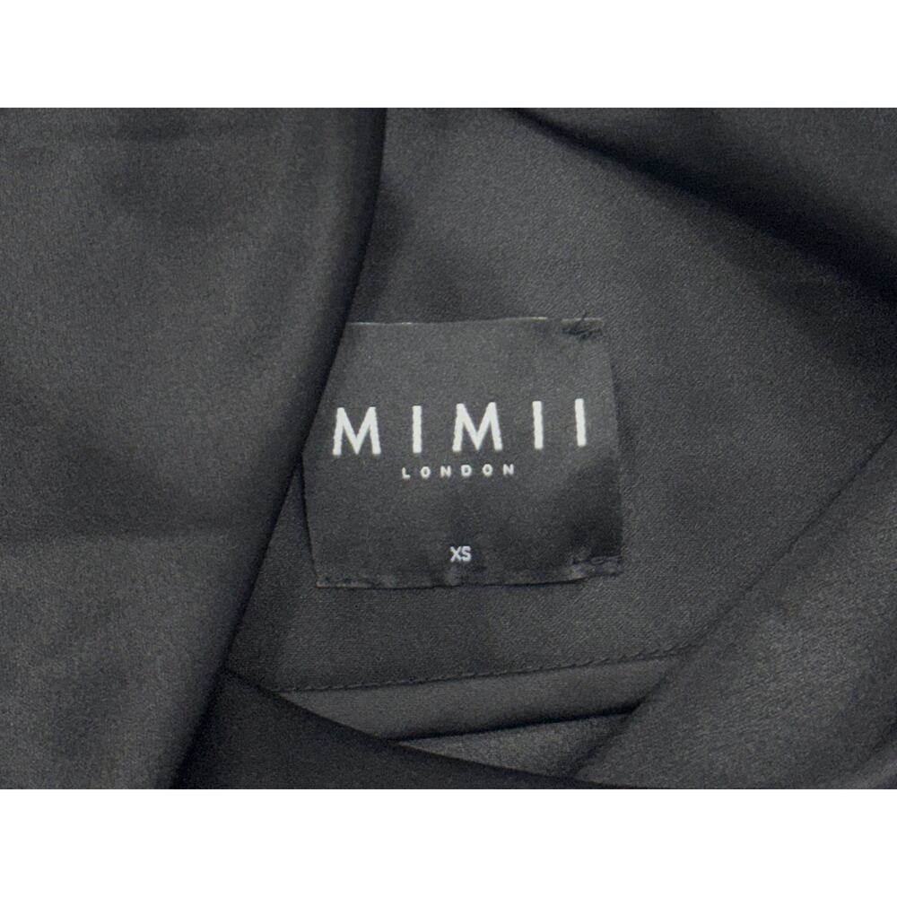 Mimii London Black satin halter maxi dress Sz XS back straps - Picture 2 of 10